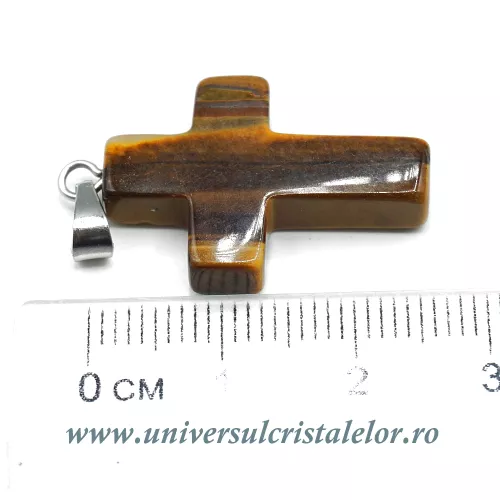 Pandantiv ochi de tigru cruciulita Pandantiv ochi de tigru cruciulita